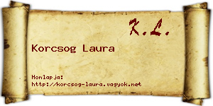 Korcsog Laura névjegykártya